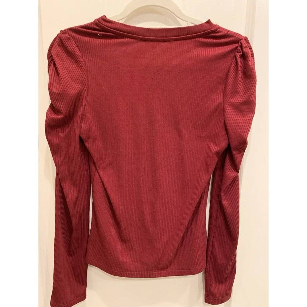 Iris Red Knit‎ Sweater Top Long Sleeve Women's Size Small
